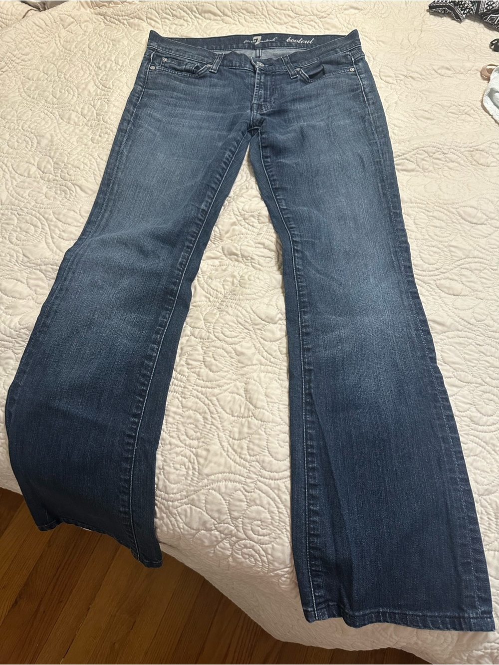 7 For All Mankind Dark Blue Bootcut Jeans